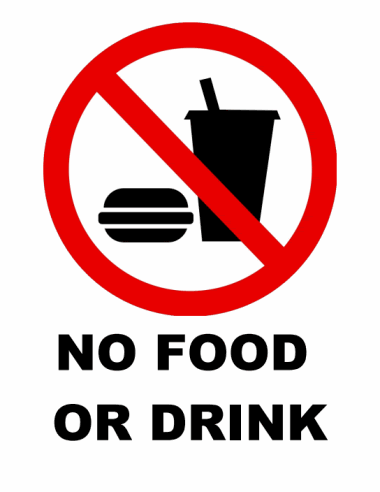 no food or drink